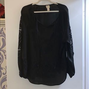 Chico’s Day or Night Black blouse